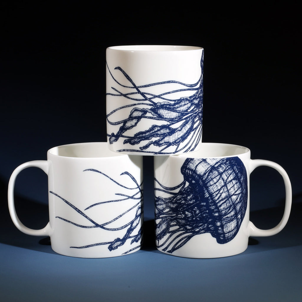 Bone China Pint Mug - Jellyfish