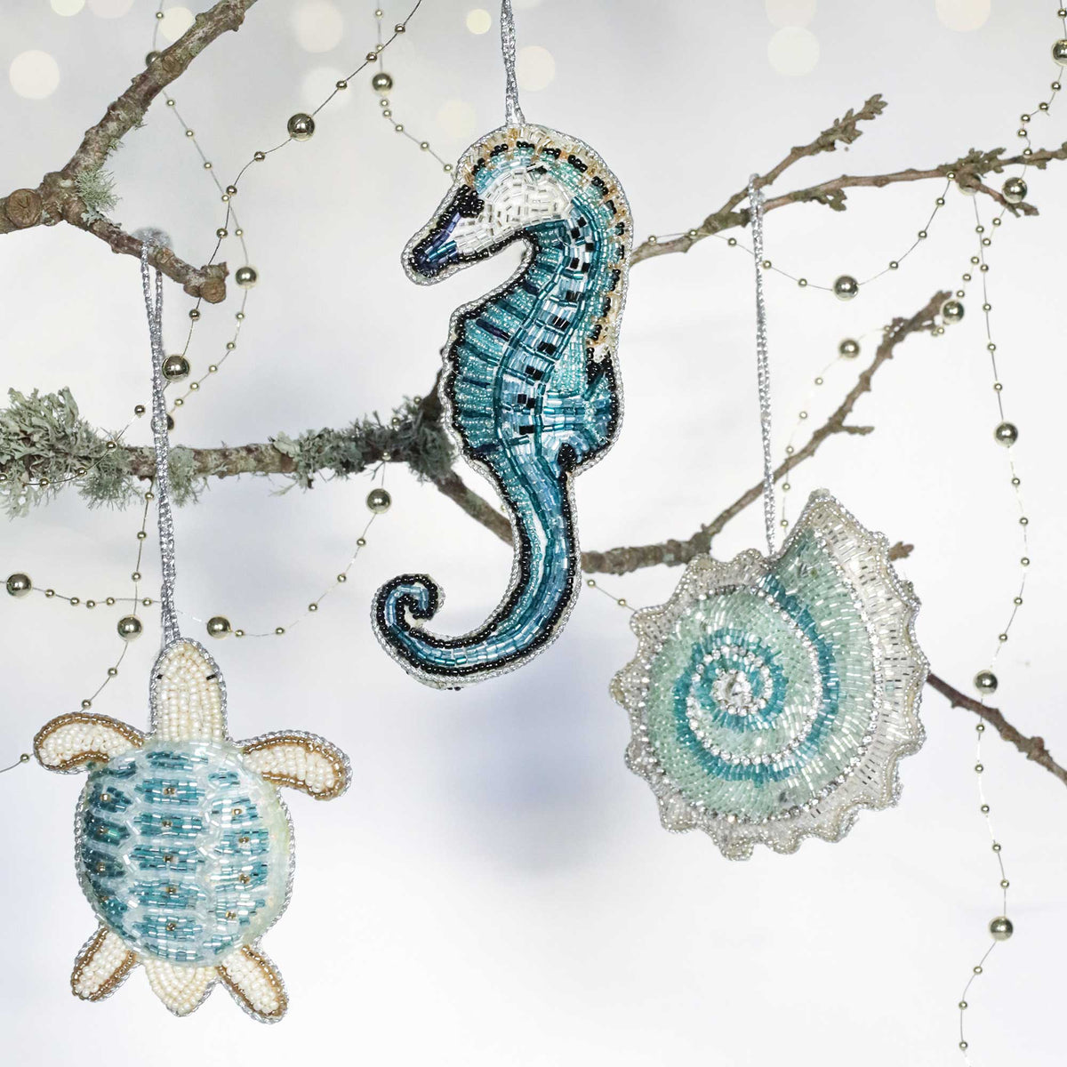Beaded Ammonite Hanging Decoration