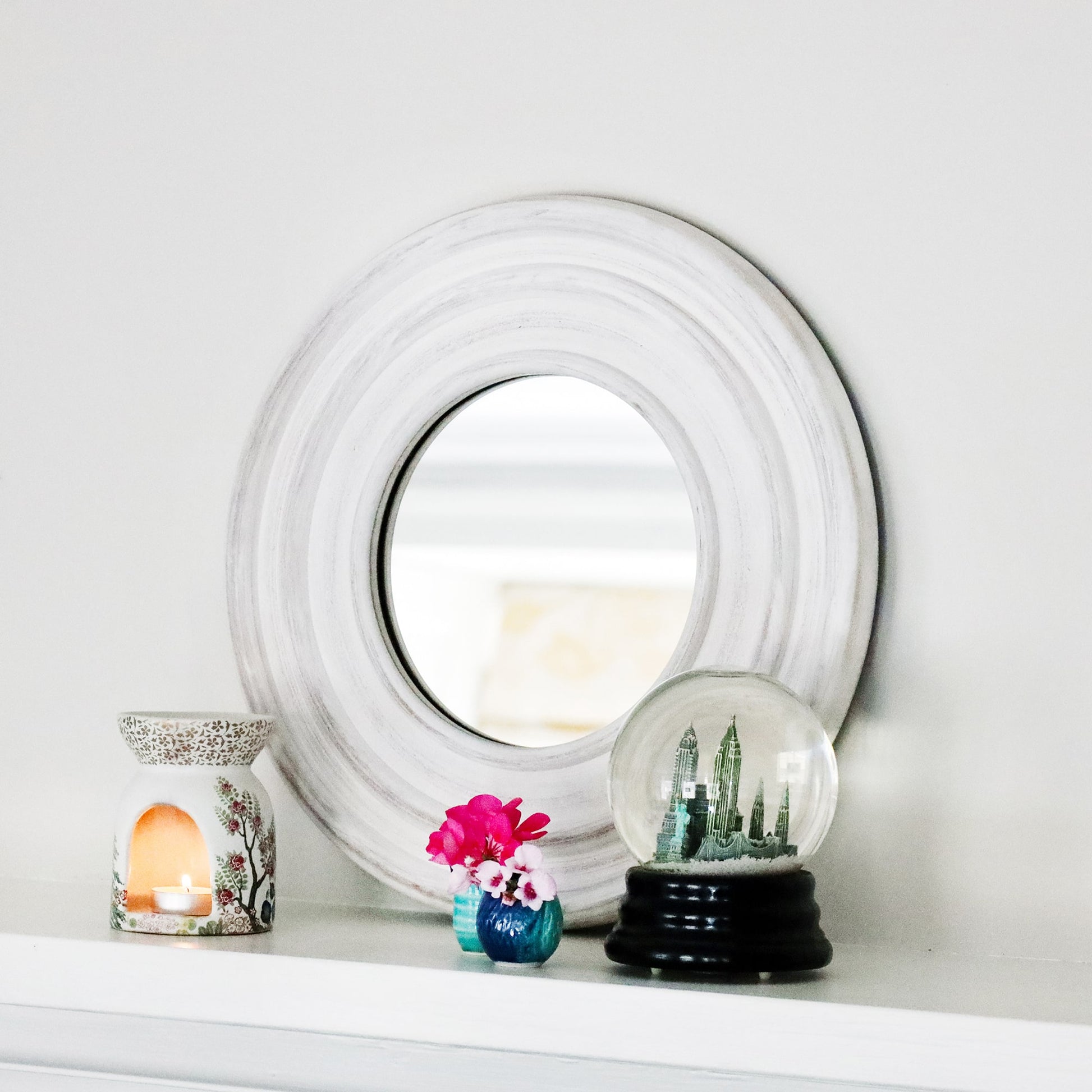 Portscatho Whitewash Mirror 40cm