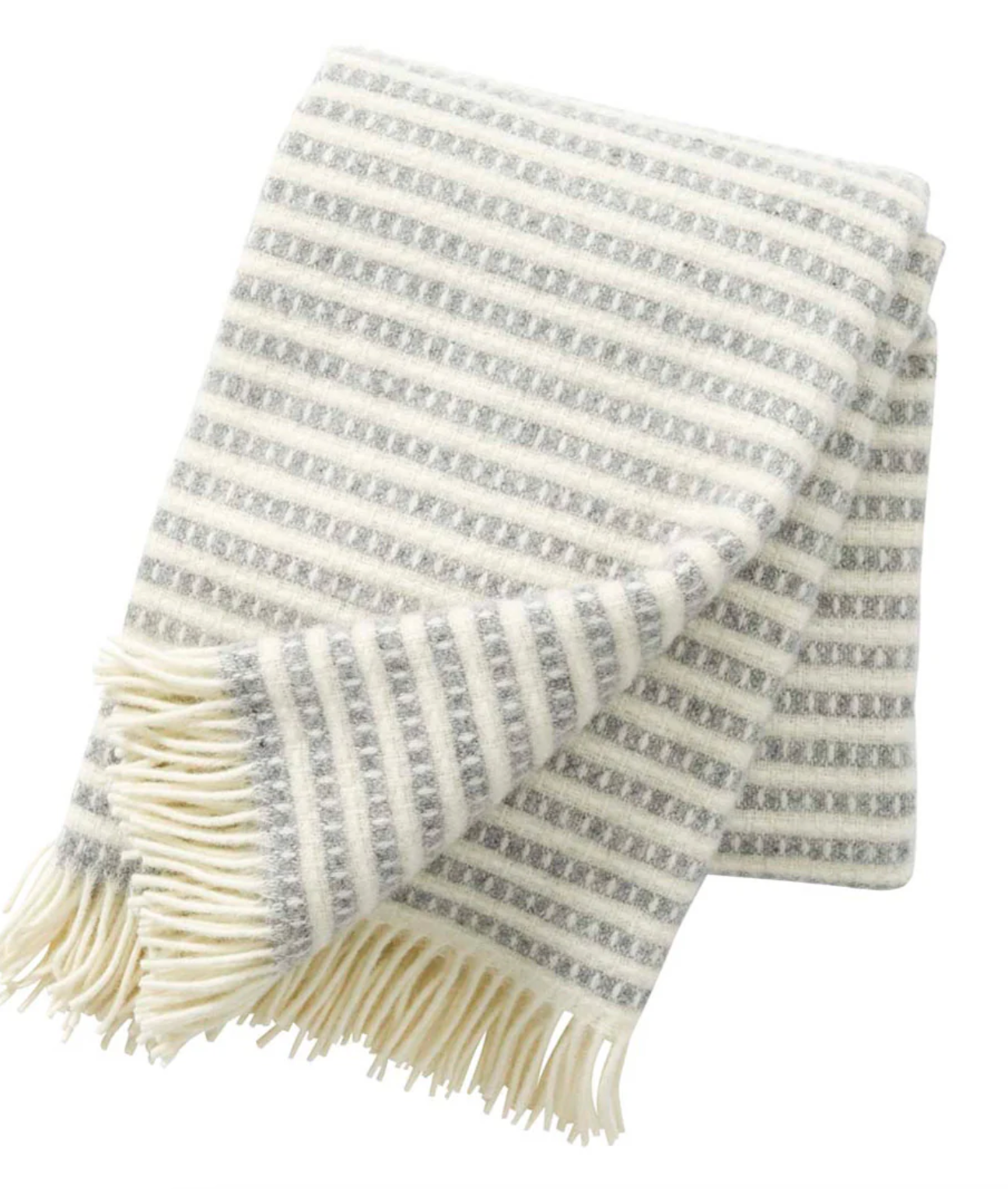 Olle Light Grey Eco Lambswool Throw