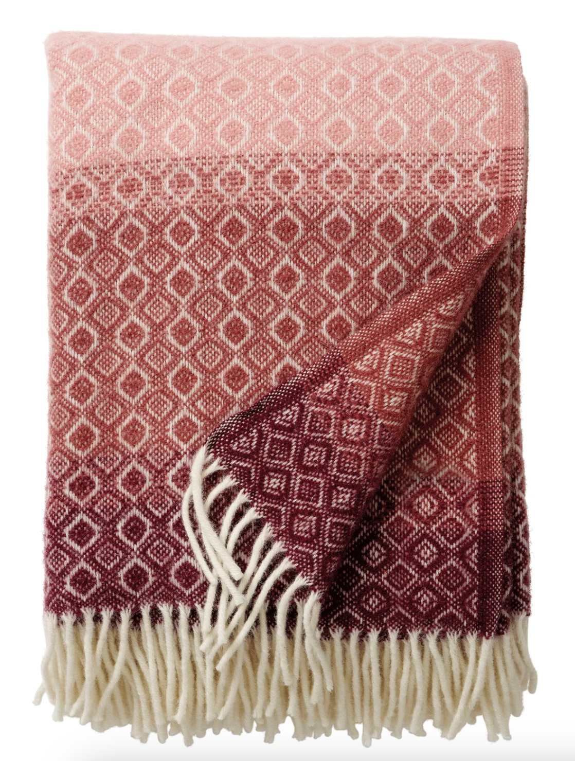 Graduated Havanna Pink Lambswool Throw