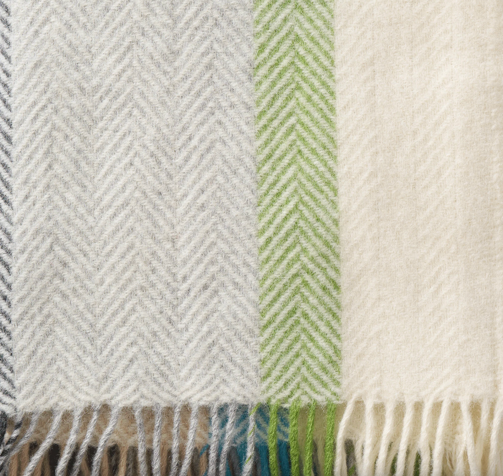 Chevron Stripe Lambswool Throw