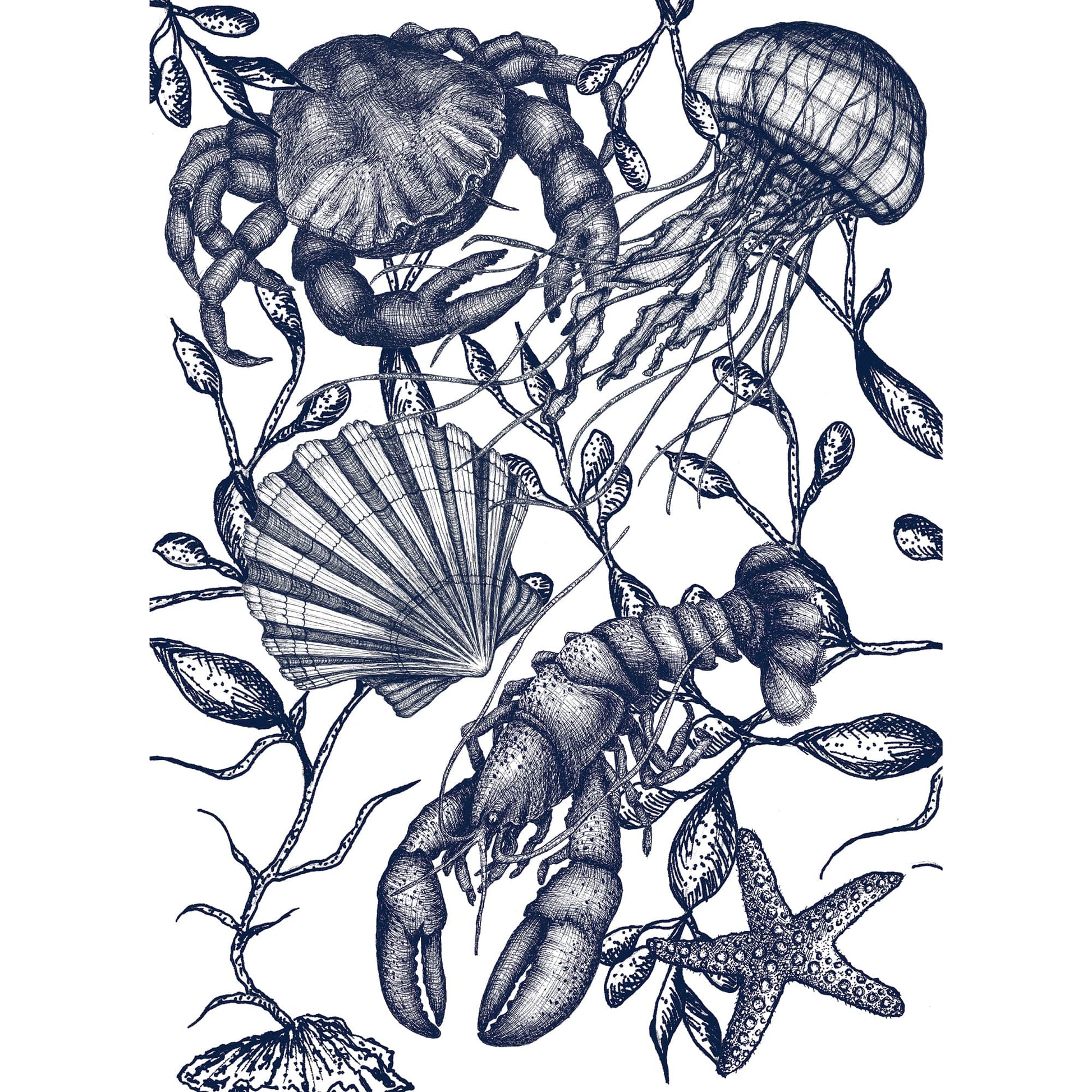 Sea Creature Tea Towel