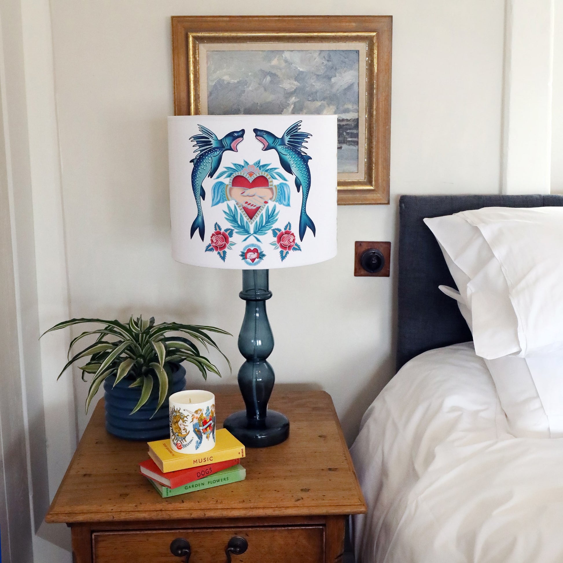 Sharks, Hearts, Mermaids & Daggers Lampshade