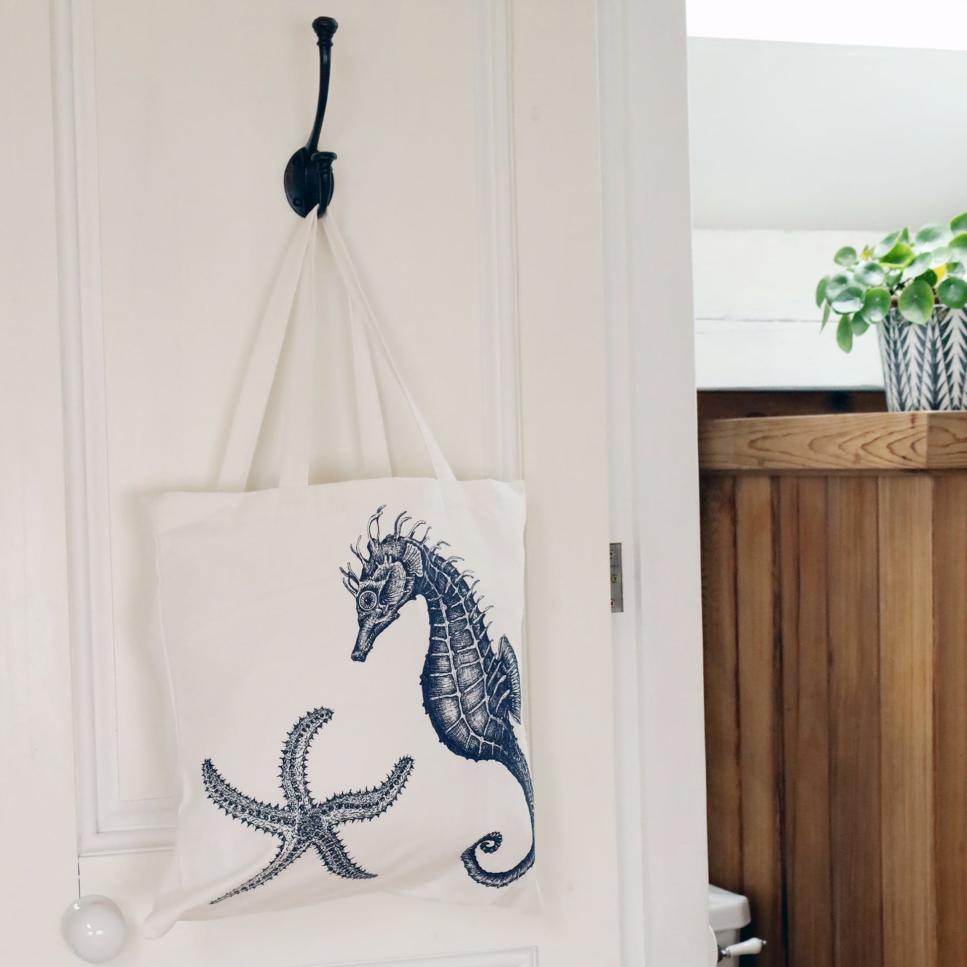 Seahorse & Starfish Tote Bag