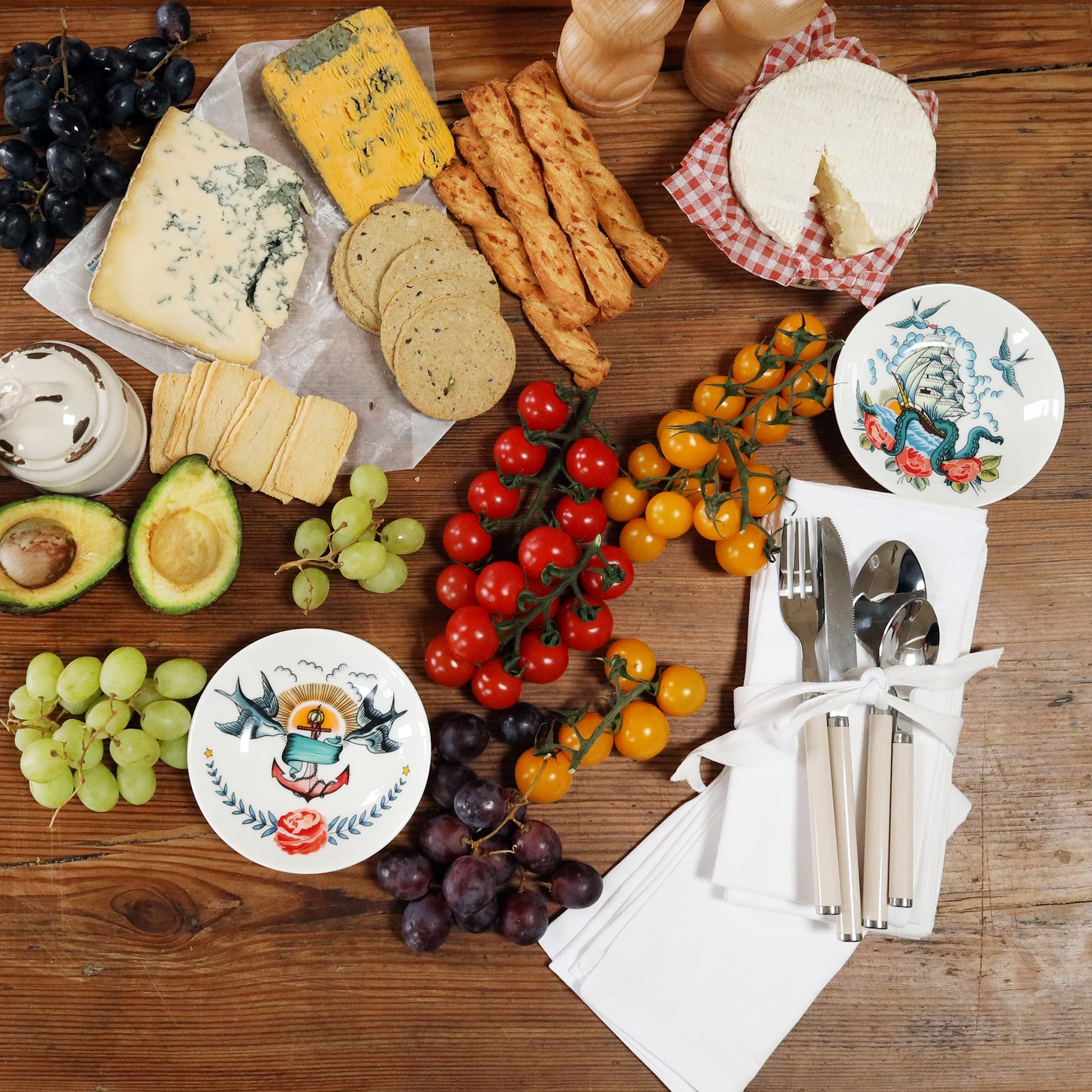 Bone China Ship & Kraken Nibbles Dish