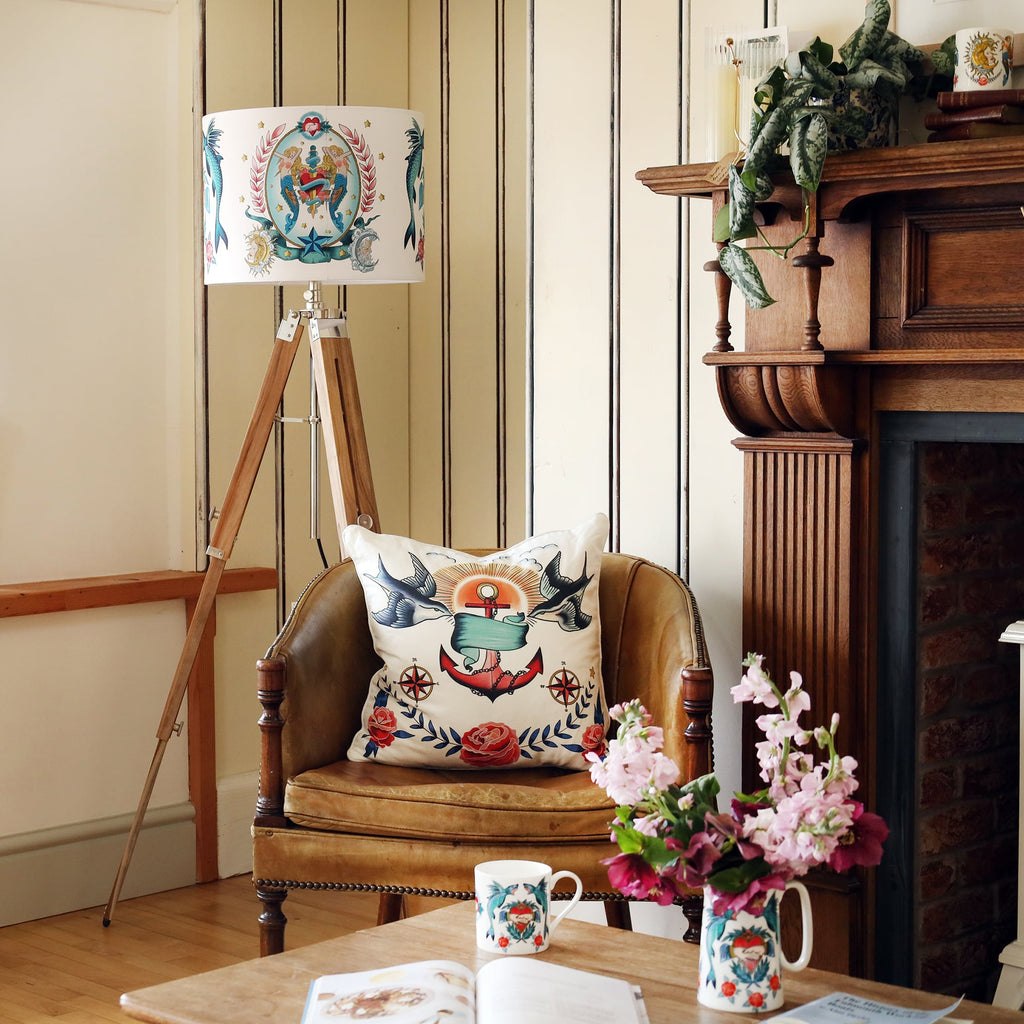 Sharks, Hearts, Mermaids & Daggers Lampshade