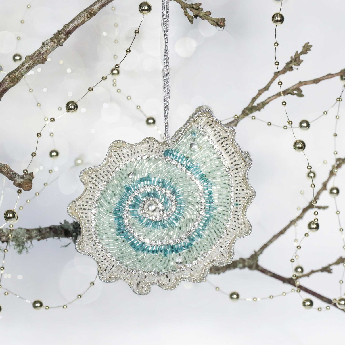Beaded Ammonite Hanging Decoration