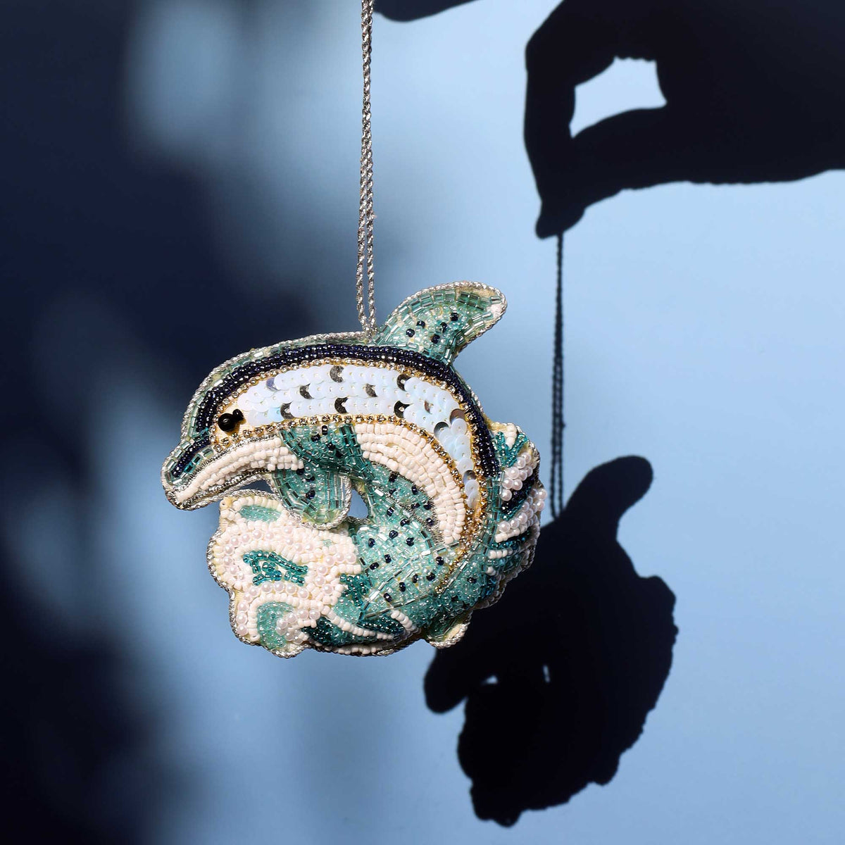 Beaded Dolphin Hanging Decoration