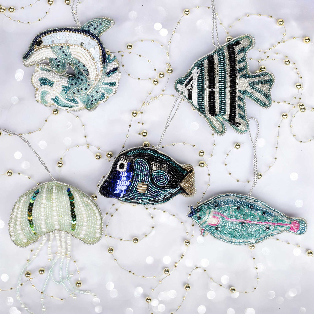 Beaded Dolphin Hanging Decoration