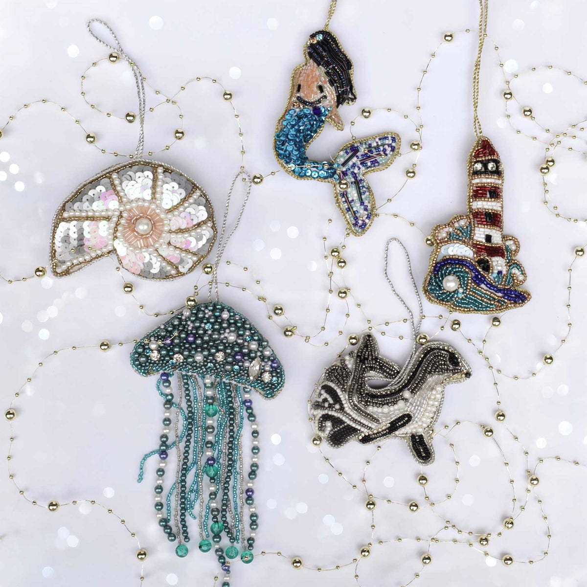 Beaded Lighthouse Hanging Decoration