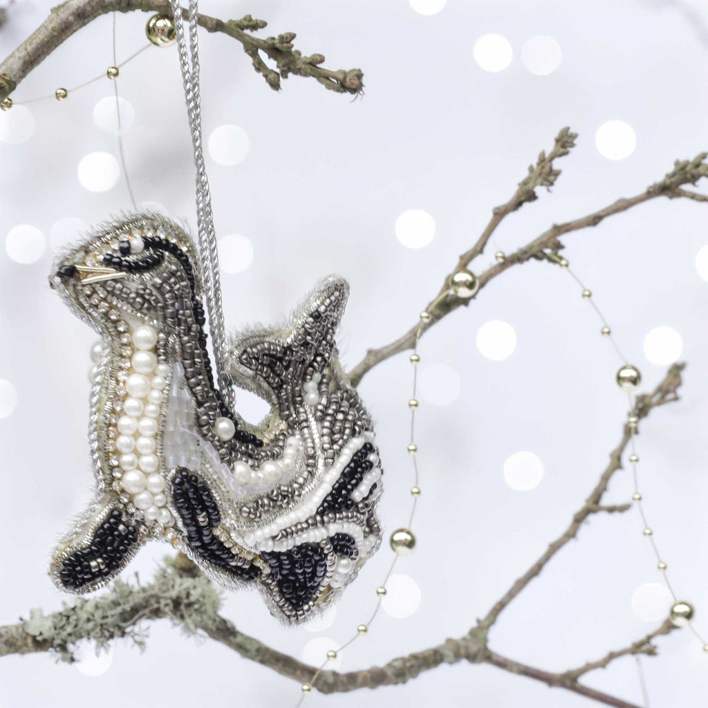 Beaded Seal Hanging Decoration