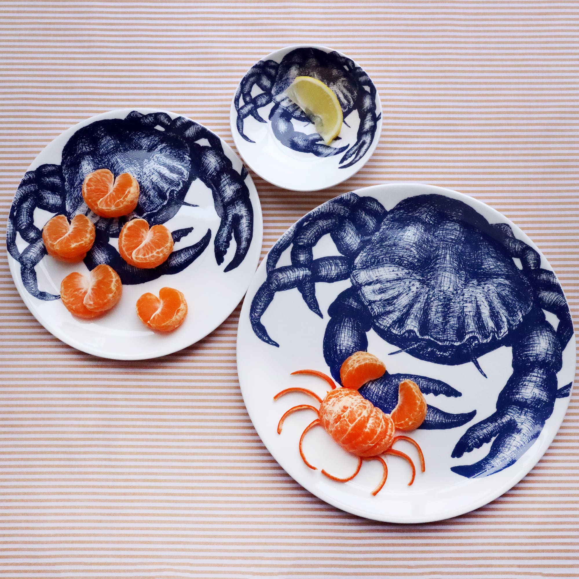 Bone China Crab Side Plate – Cream Cornwall