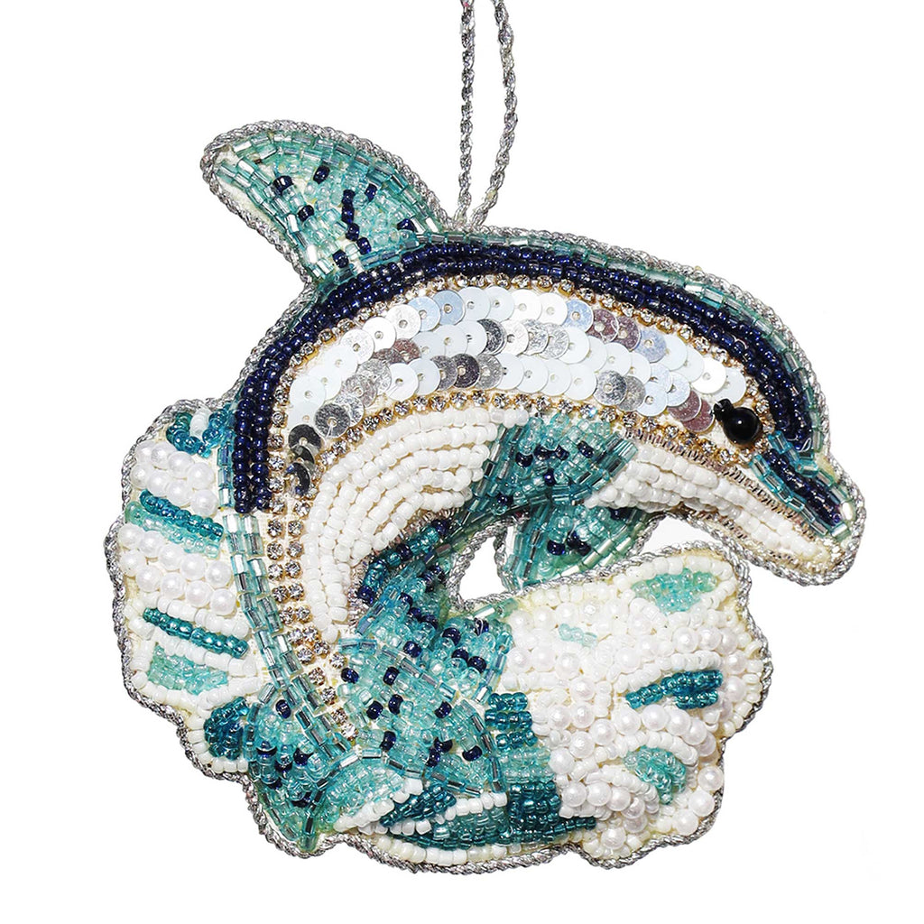 Beaded Dolphin Hanging Decoration