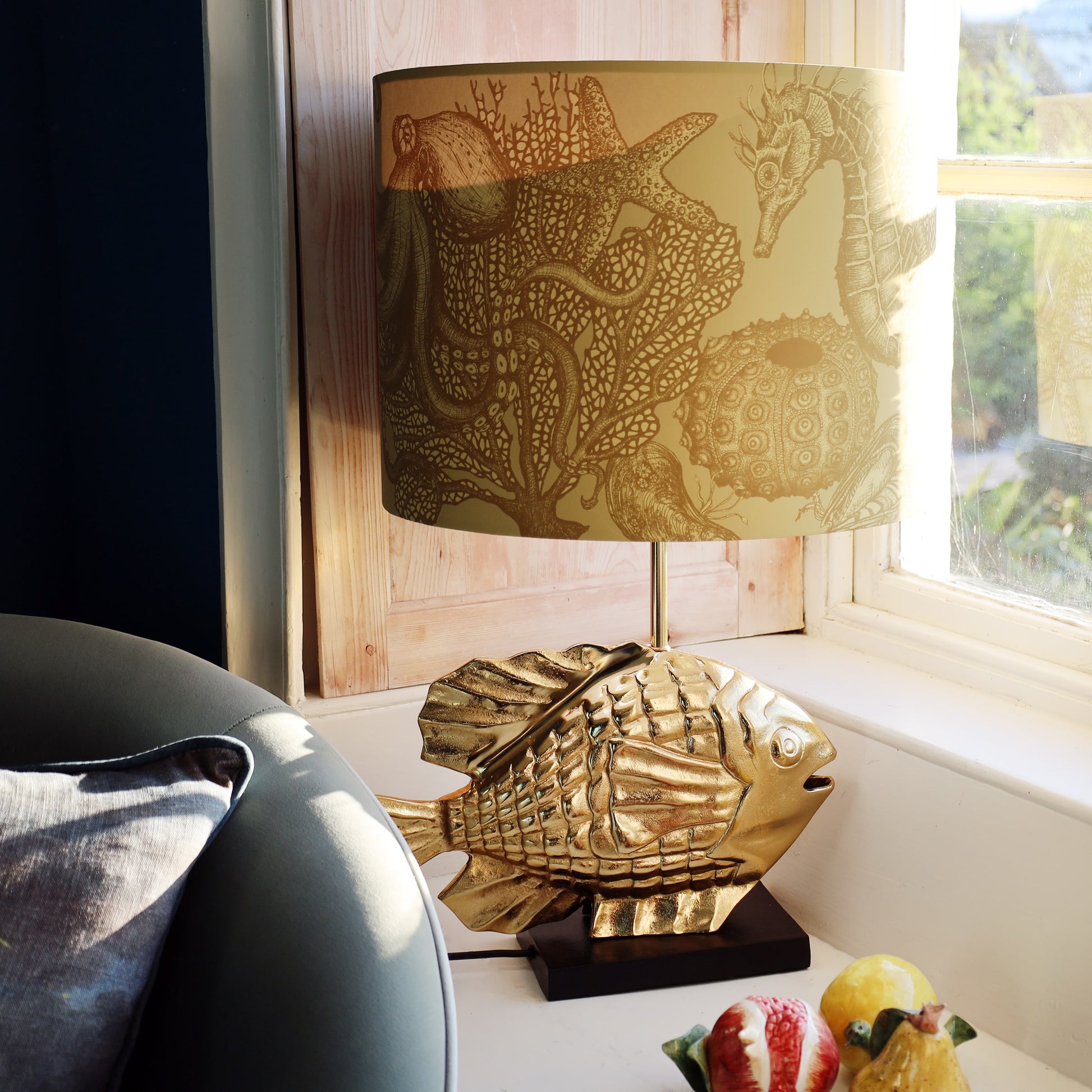 Special Edition Gold Sea Creatures Lampshade