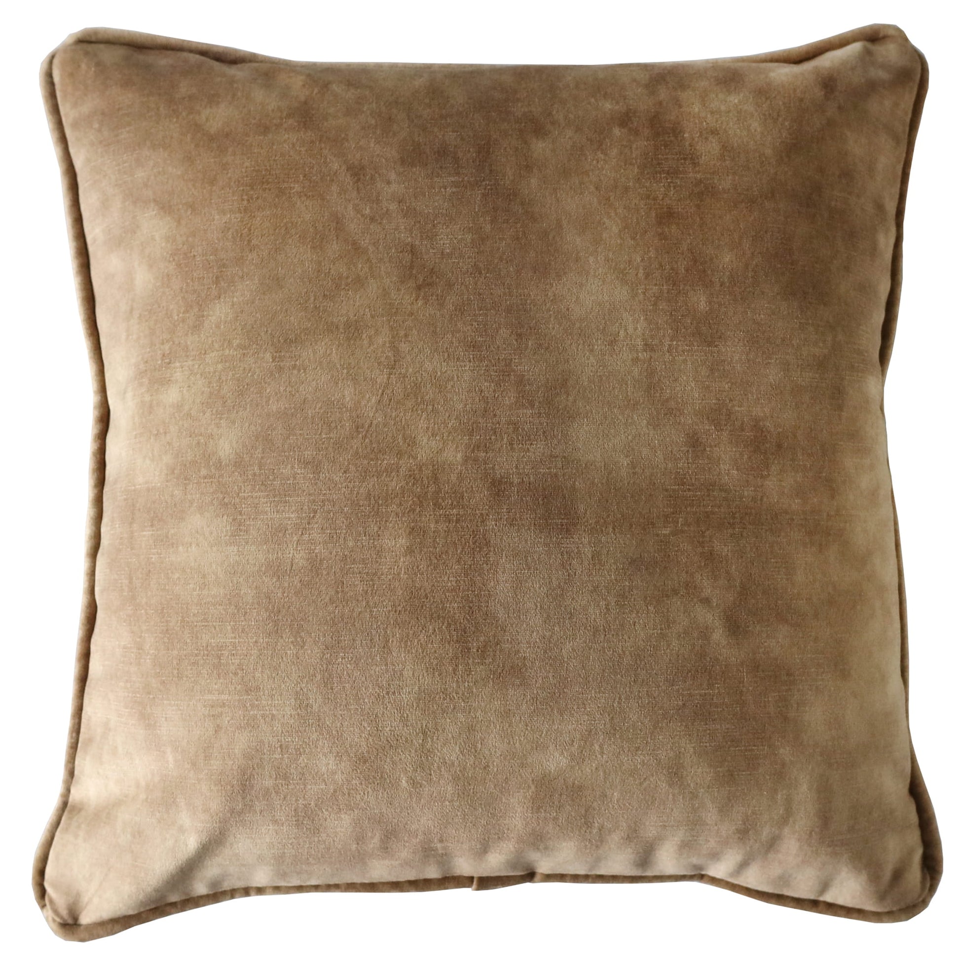 Sea kelp velvet cushion on white background.