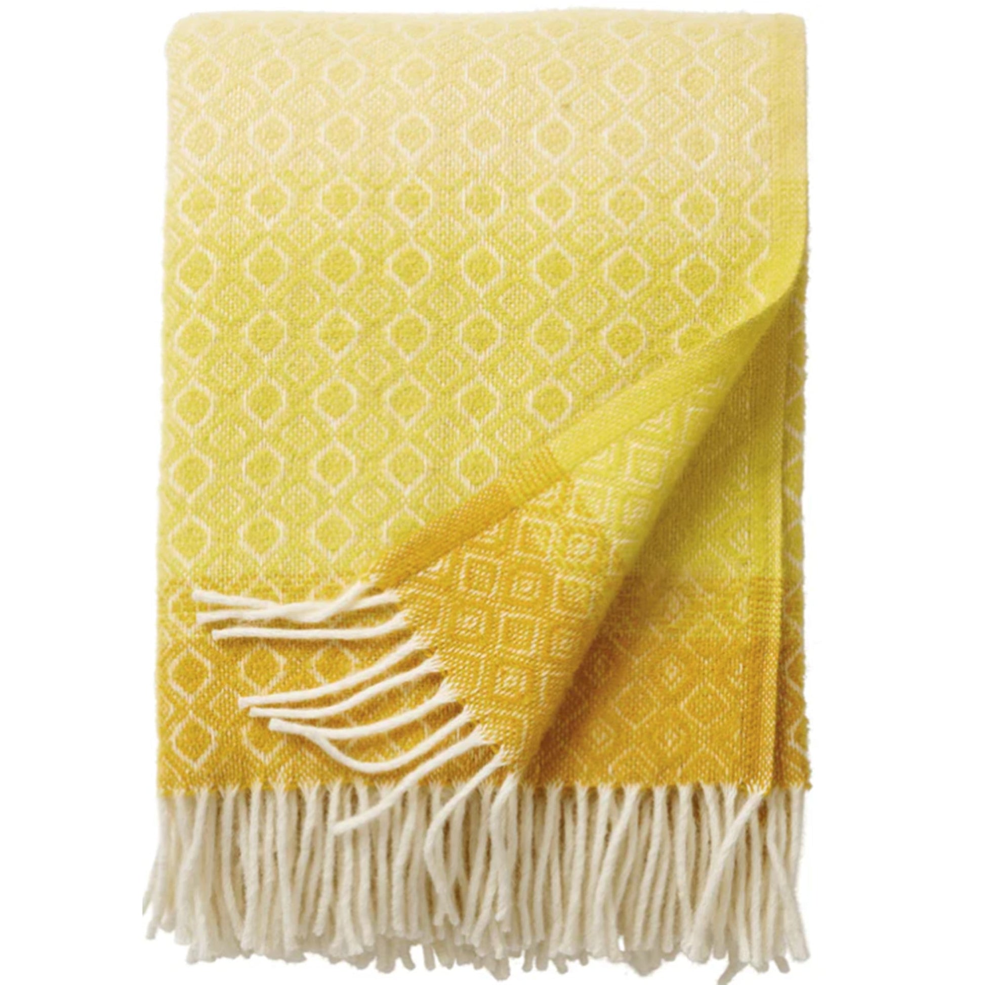 Graduated Yellow Lambswool Throw