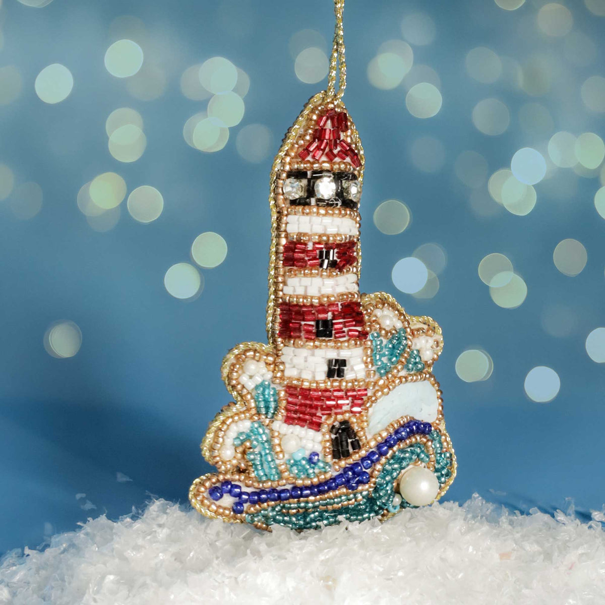 Beaded Lighthouse Hanging Decoration