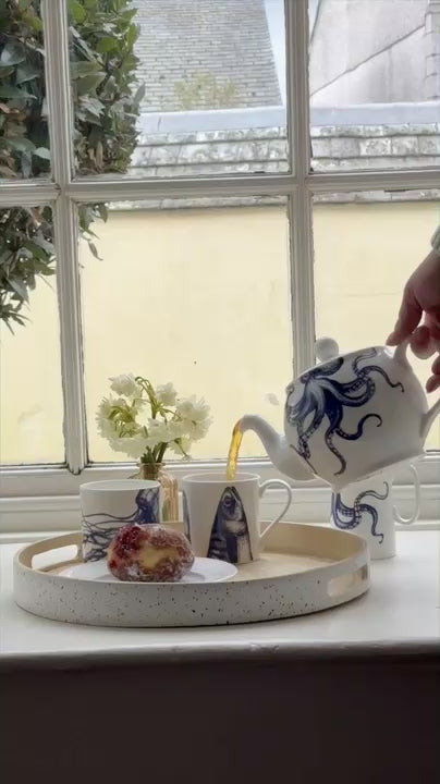 Bone China Octopus Teapot