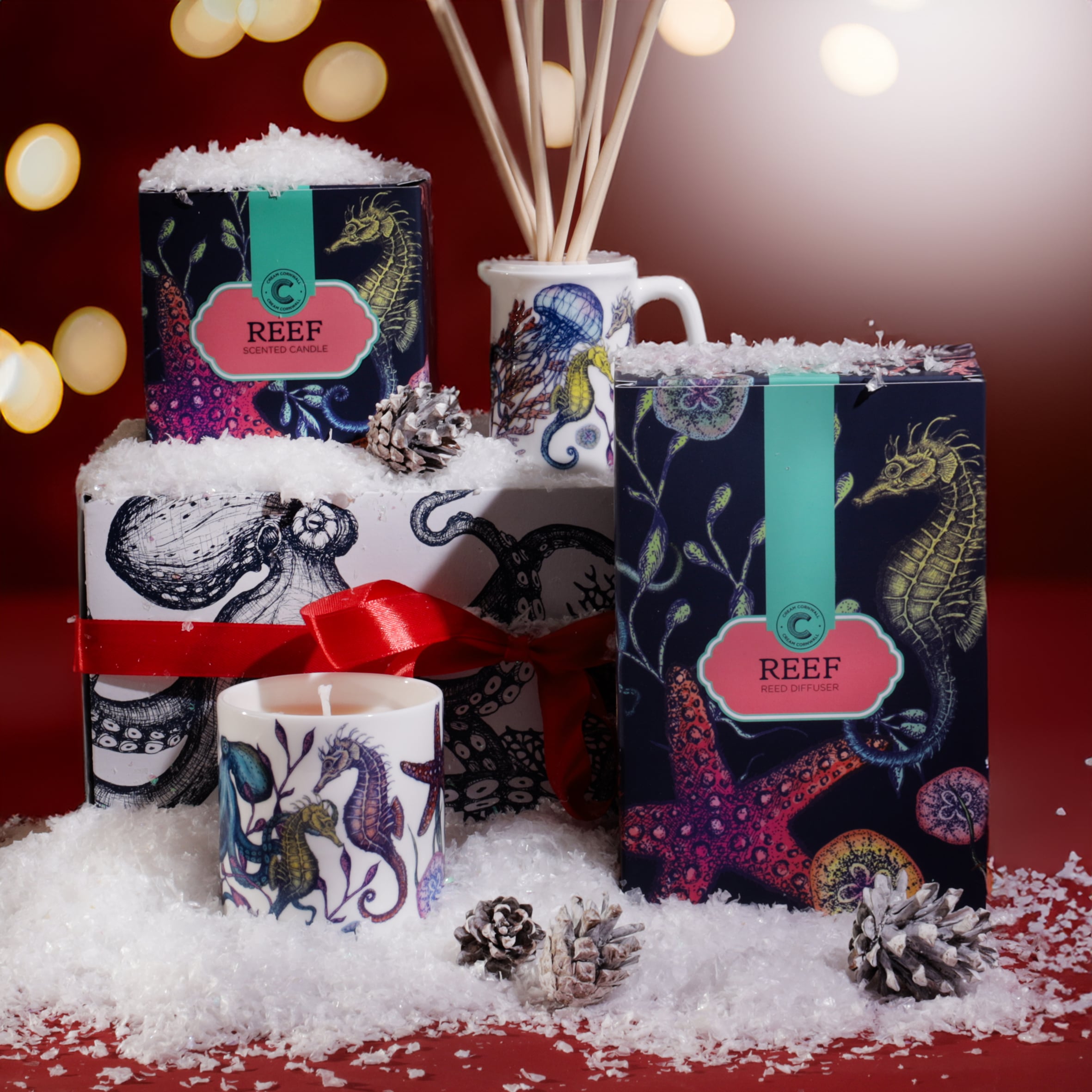 Luxury Reef Candle & Diffuser Gift Set | Coastal Christmas Gift £60 ...