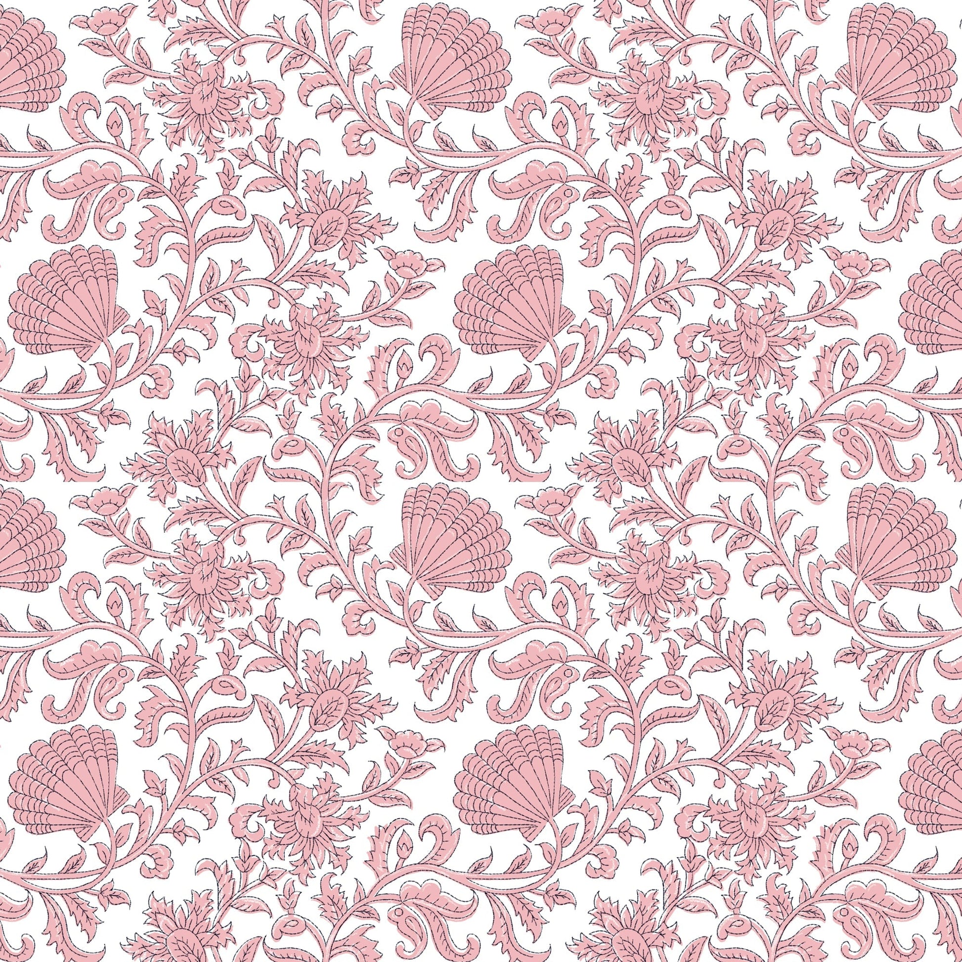 Sea Shell Flower -  Blush On Off White