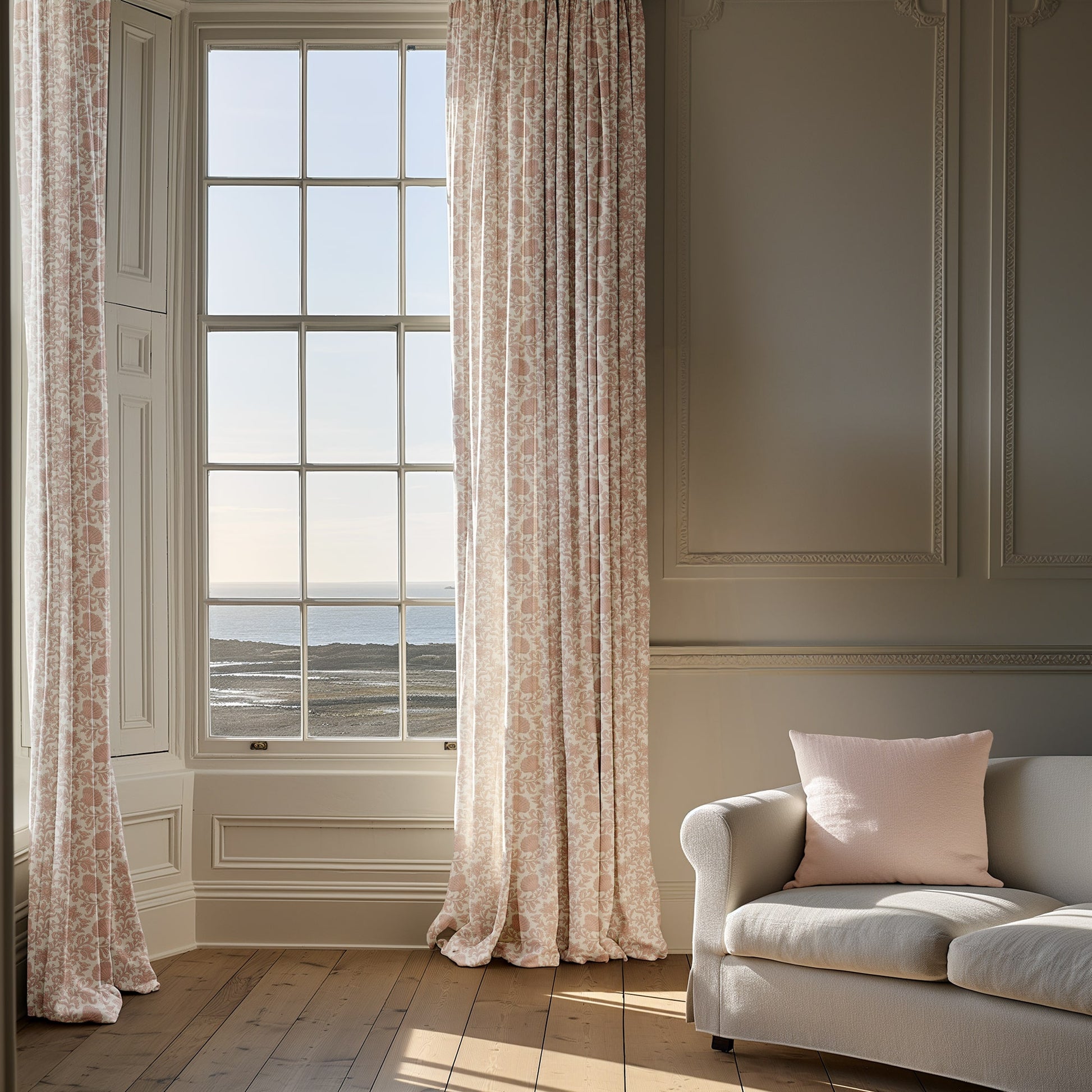 Sea Shell Flower -  Blush On Off White