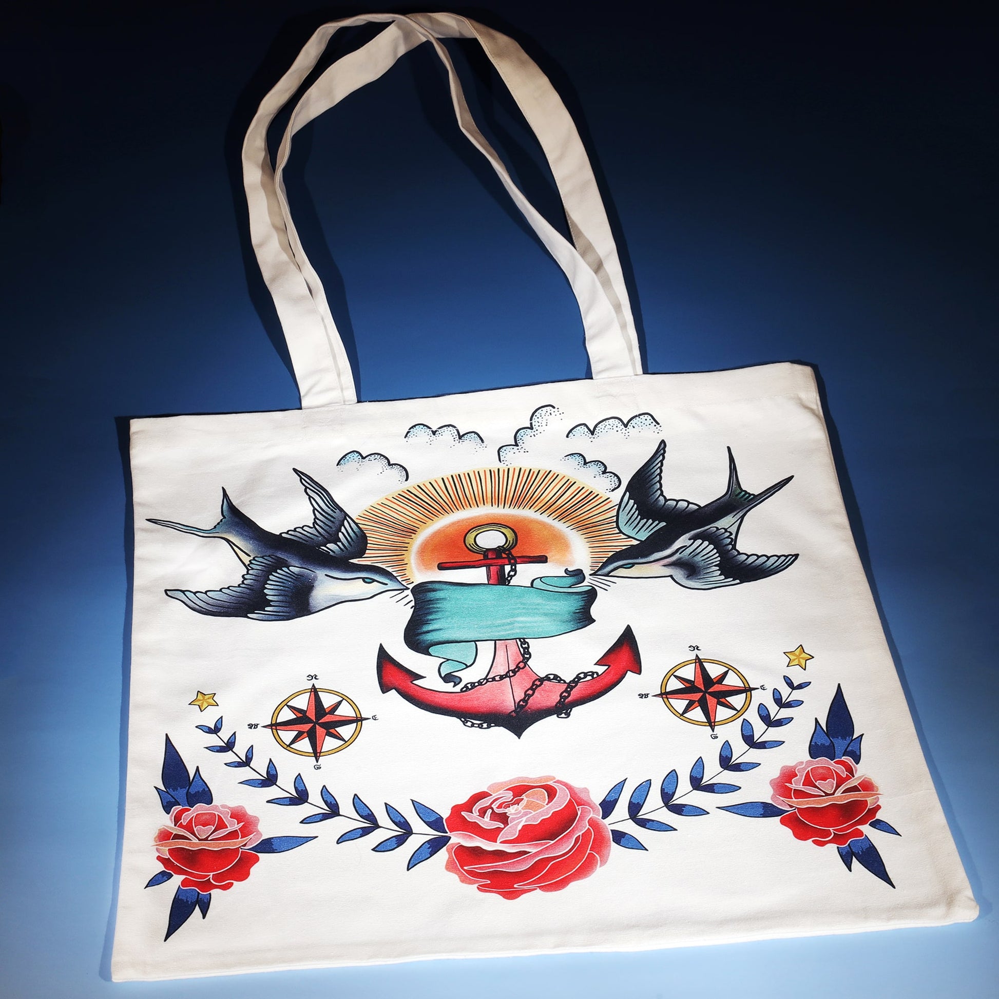 Swallows & Anchor Tote Bag