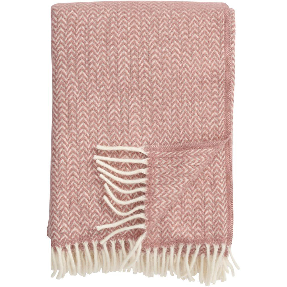 Chevron Nude Lambs Wool Throw