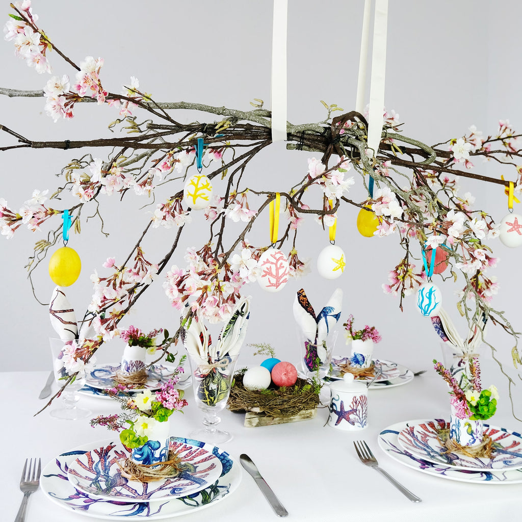 Bone China Reef Egg Cup - Octopus -Kitchen & Dining- Cream Cornwall