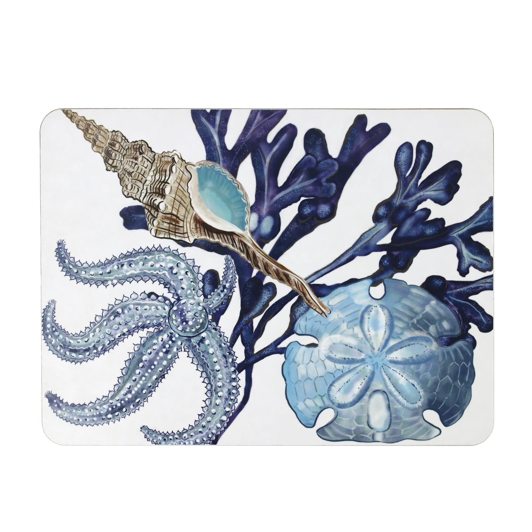 Coaster in our Beachcomber design against a white background.