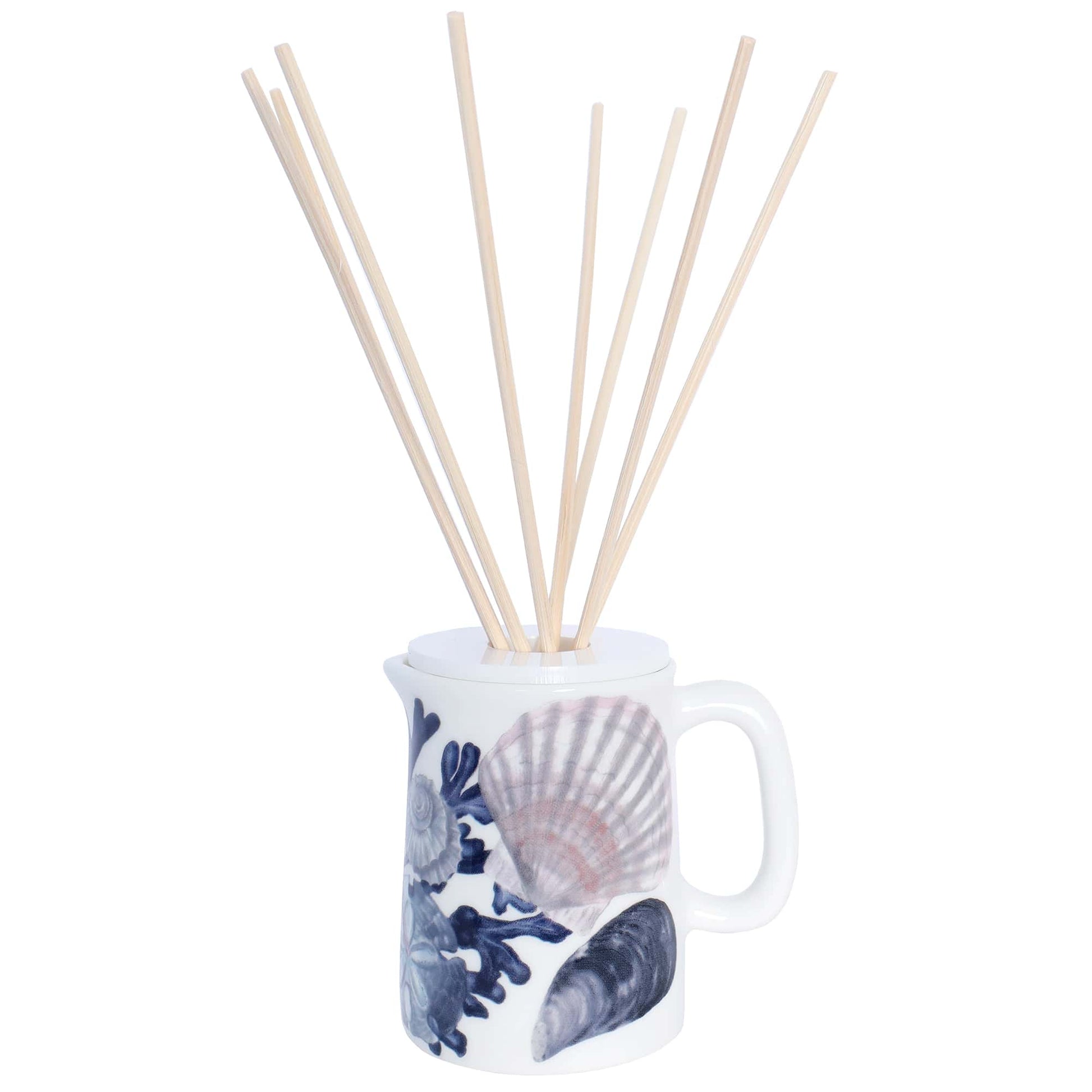 Beachcomber room diffuser with natural reeds.