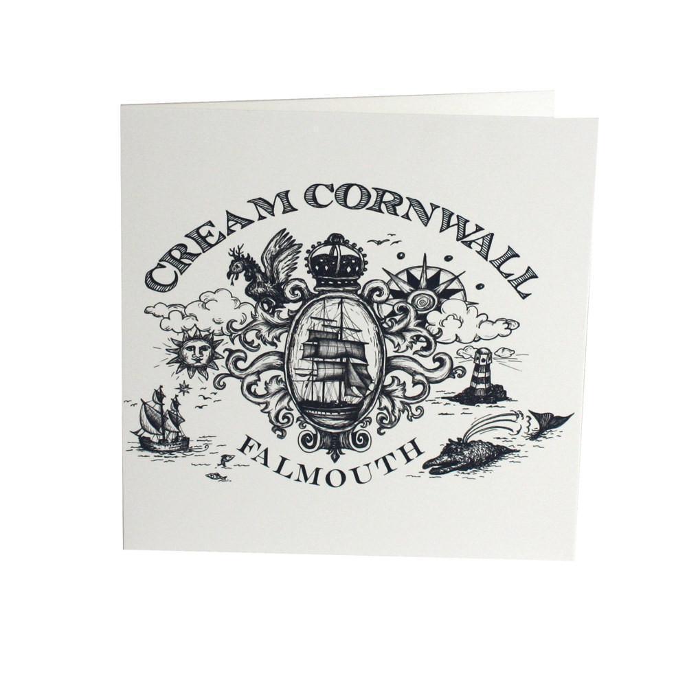 Falmouth Card -Accessories- Cream Cornwall