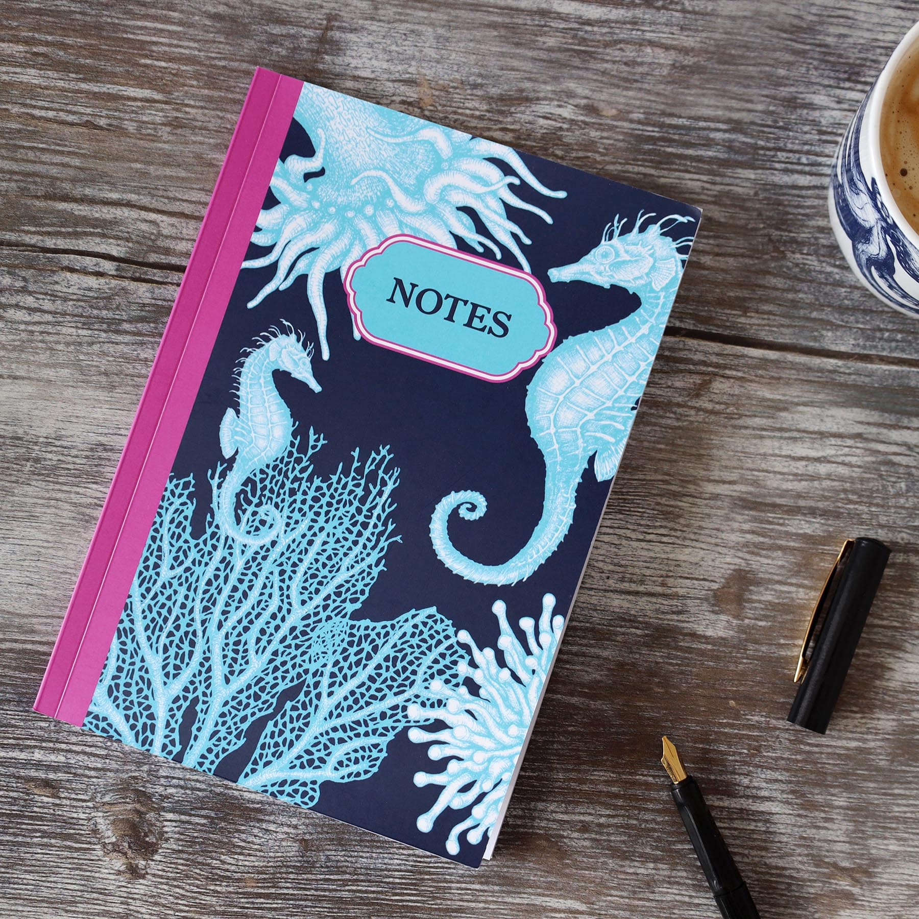 Seahorse Notebook -Accessories- Cream Cornwall