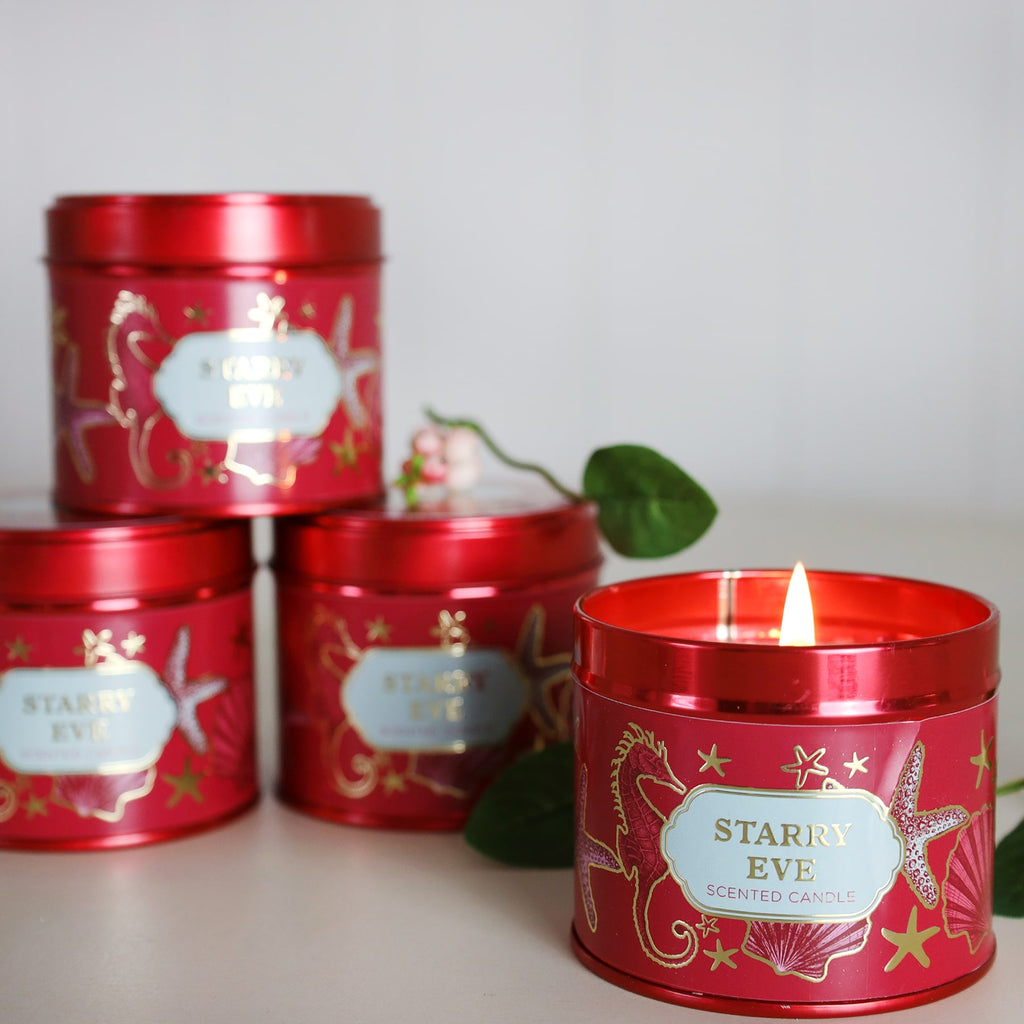 Starry Eve Candle Tin -Accessories- Cream Cornwall